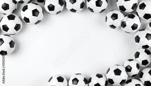 Soccer balls arranged in a frame (1)