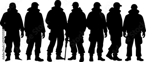 American military, soldiers, tactical, combat, army  vector bundle