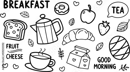 Fast food sketch for fastfood restaurant or bistro. Vector cheeseburger burger or hotdog sandwich snack, french fries or pizza and coffee or soda drink, taco and black burger.