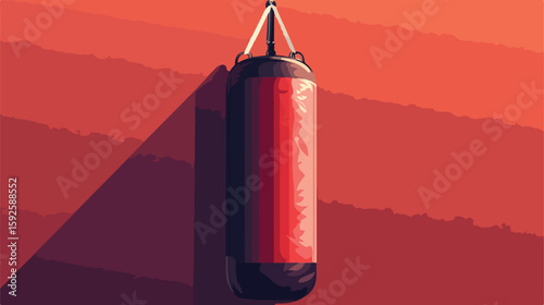 Punching Bag Vector Illustration for Gym