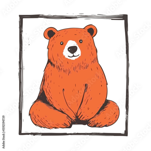 Hand-Drawn Marmalade Bear Sketch Symbol