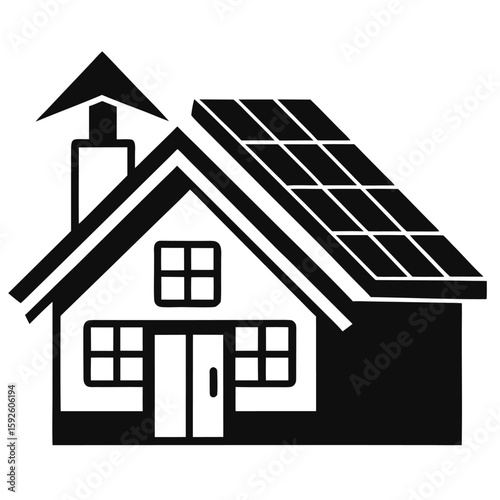 house with solar panels