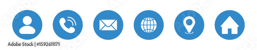 Business card icons vector on transparent background. Profile, Phone, Email, globe, location, Address 