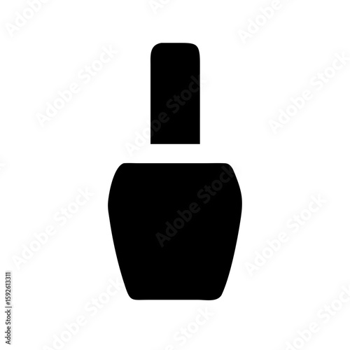 Nail lacquer silhouette icon vector illustration