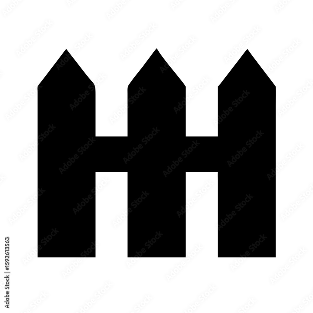 Fototapeta premium Picket fence icon vector illustration