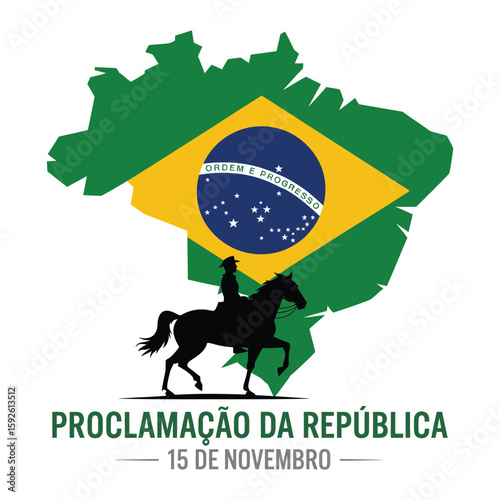 Flat Vector Illustration of Proclamação da República.
