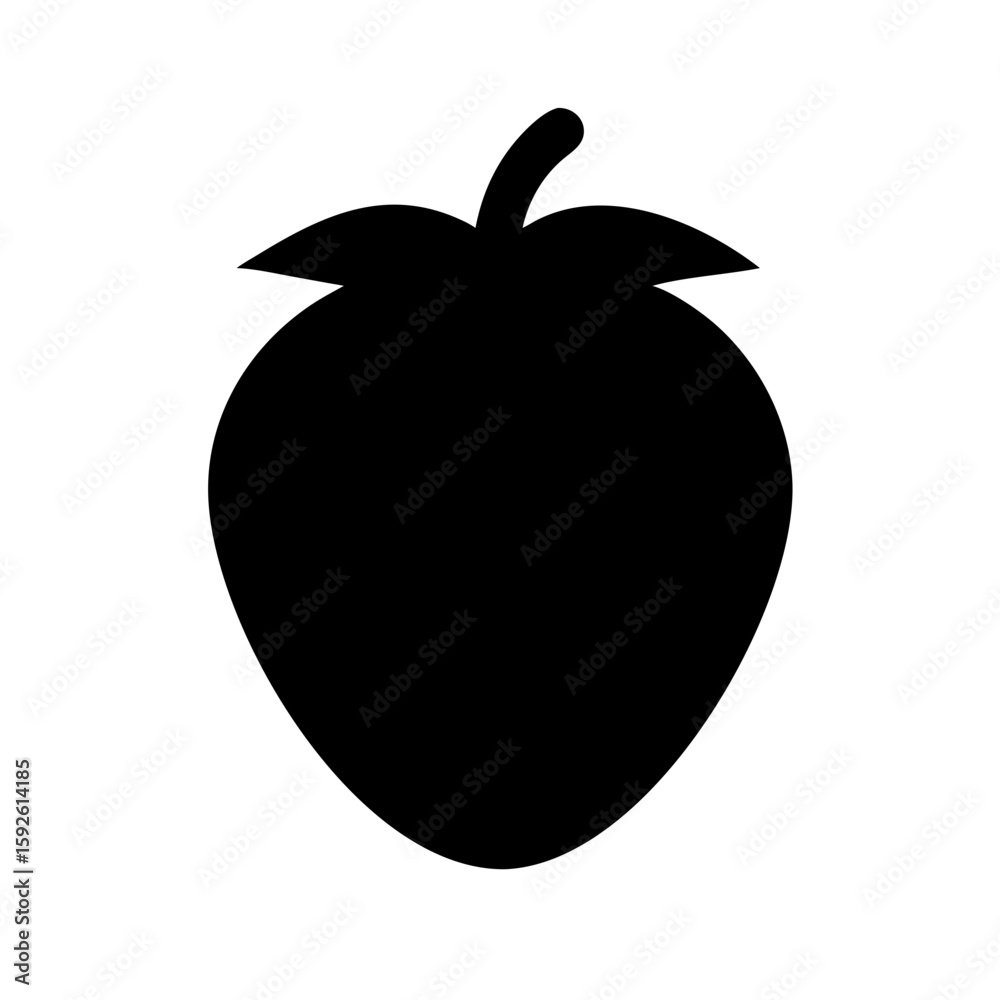 Fototapeta premium Strawberry silhouette icon vector illustration