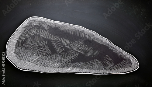 gallbladder stone illustration on blackboard