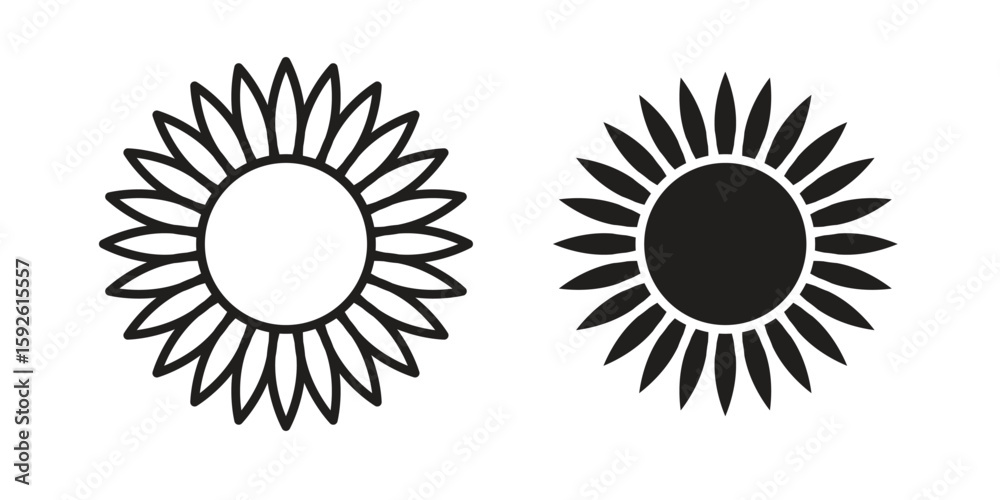 Fototapeta premium Sunflower icons design vector graphic recourse