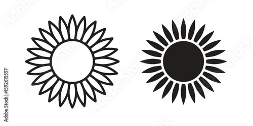 Sunflower icons design vector graphic recourse