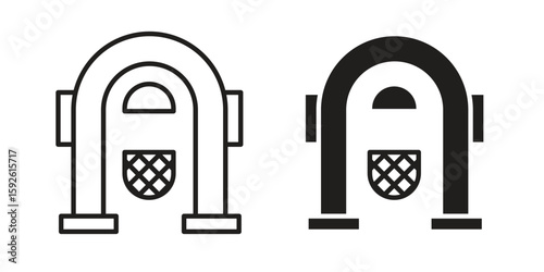 Jukebox icons design vector graphic recourse