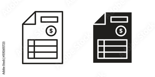 Invoice icons design vector graphic recourse