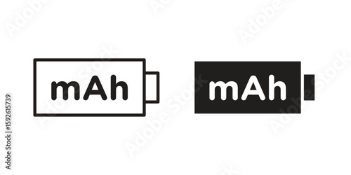 mAh icons design vector graphic recourse