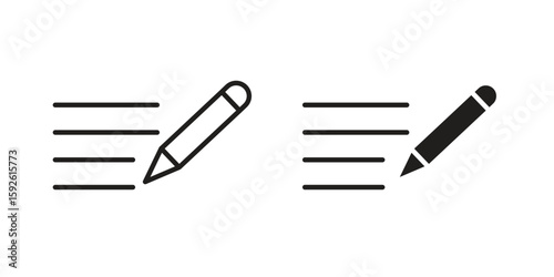 Write icons design vector graphic recourse