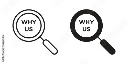 Why us icons design vector graphic recourse