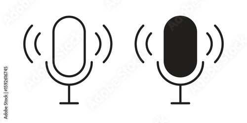 Voice recording icons design vector graphic recourse