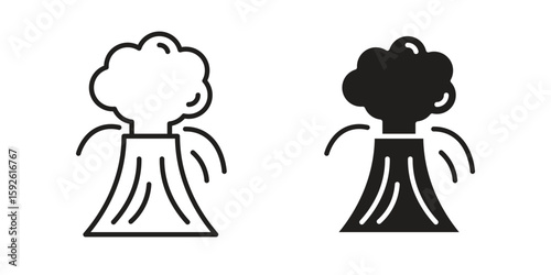 Volcano icons design vector graphic recourse