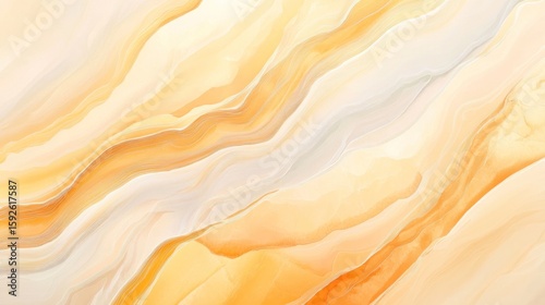 Abstract design with flowing, blended hues of soft yellow and white.
