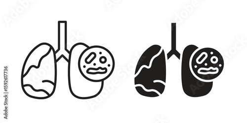 Tuberculosis TB icons design vector graphic recourse