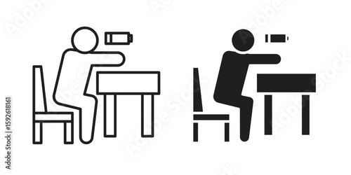 Tired person icons design vector graphic recourse