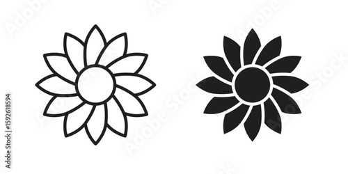 Sunflower icons design vector graphic recourse