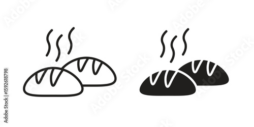 Steamed bread icons design vector graphic recourse
