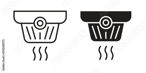 Smoke detector icons design vector graphic recourse