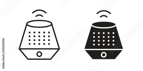 Smart speaker icons design vector graphic recourse
