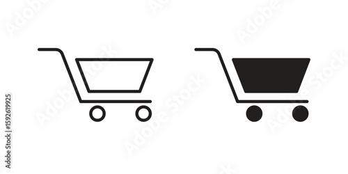 Shopping cart icons design vector graphic recourse