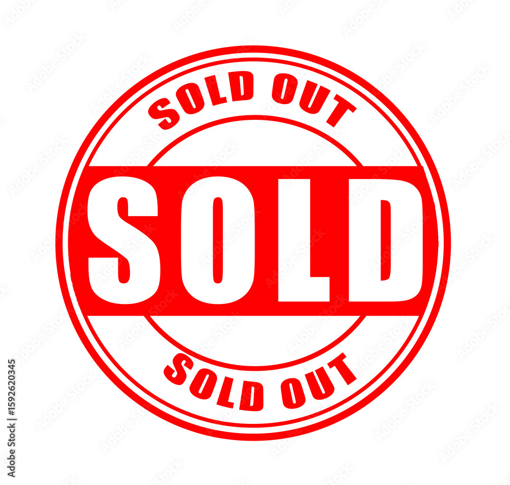 Sold out red rubber stamp with distressed grunge texture and bold clearance message isolated on white background
Sold out red rubber stamp with distressed grunge texture and bold clearance message isolated on white background