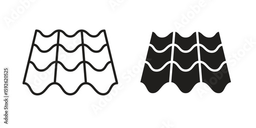 Roof tile icons design vector graphic recourse