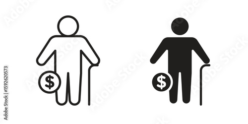 Retirement icons design vector graphic recourse