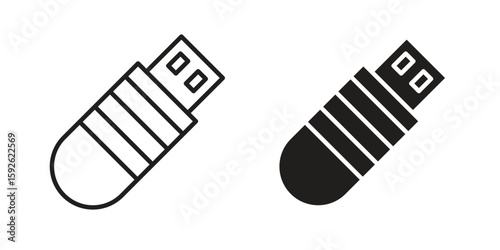 Pendrive icons design vector graphic recourse