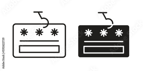 Password phishing icons design vector graphic recourse