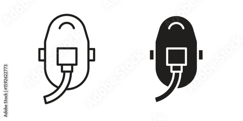 Oxygen mask icons design vector graphic recourse
