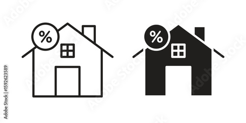 Mortgage rate icons design vector graphic recourse