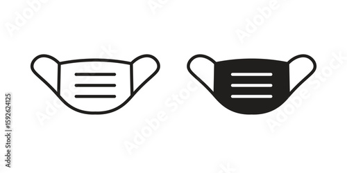Medical mask icons design vector graphic recourse