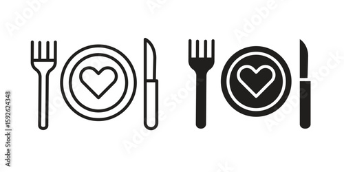 Love Plate icons design vector graphic recourse