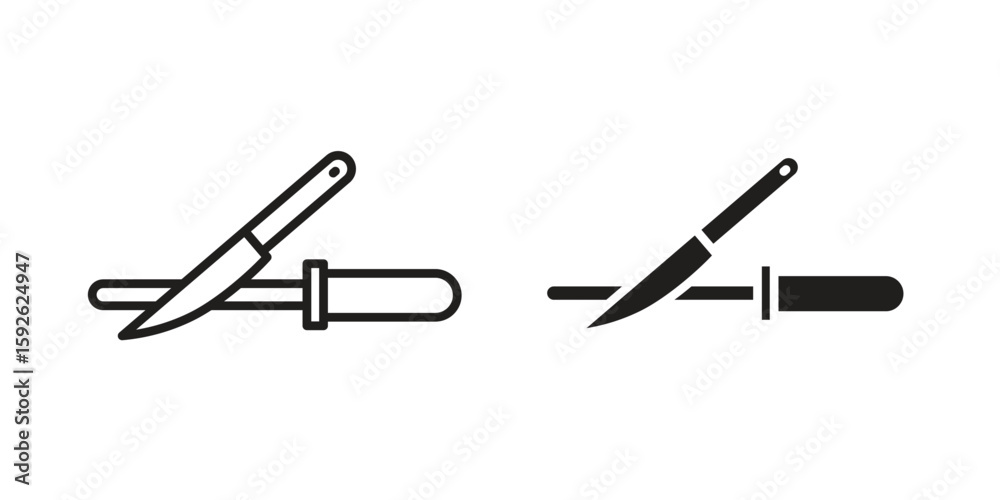 Obraz premium Knife sharpener icons design vector graphic recourse