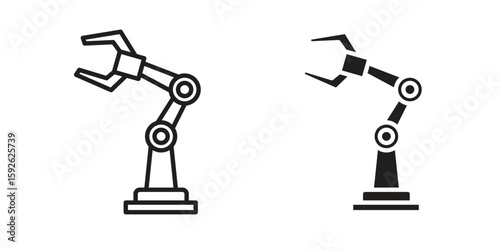 Industrial robot icons design vector graphic recourse