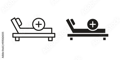 Hospital bed icons design vector graphic recourse