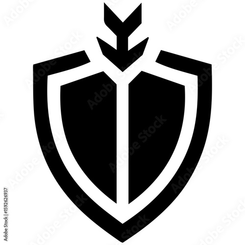 Mark of a true marksman, combining the defensive shield with the archer's precise arrows