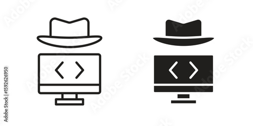 Hacker icons design vector graphic recourse