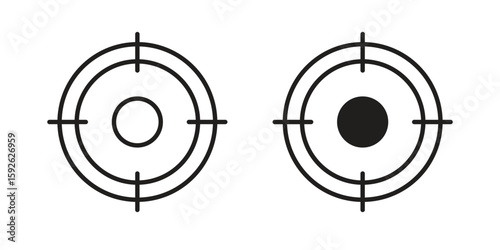 Gun target icons design vector graphic recourse