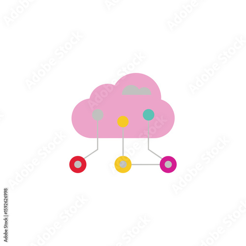 Vector art of smartphone with outgoing messages and notification icons floating
