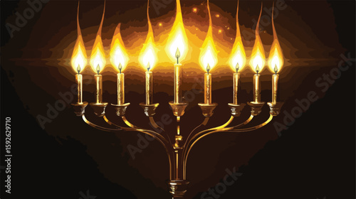 Elegant Hanukkah celebration card design