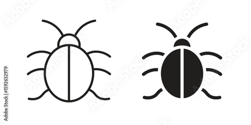 Bedbug icons design vector graphic recourse