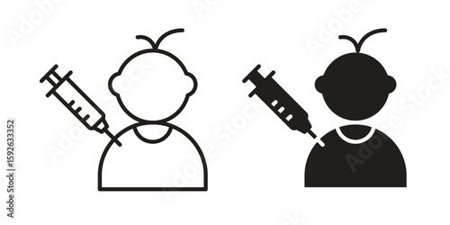 Baby Vaccination icons design vector graphic recourse