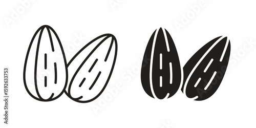 Almond icons design vector graphic recourse