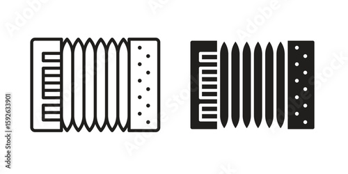 Accordion icons design vector graphic recourse